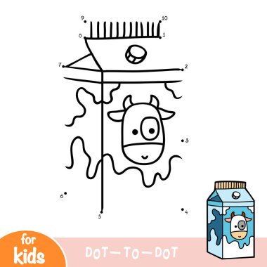 Sayı oyunu, çocuklar, süt kutusu için eğitim nokta-nokta oyun