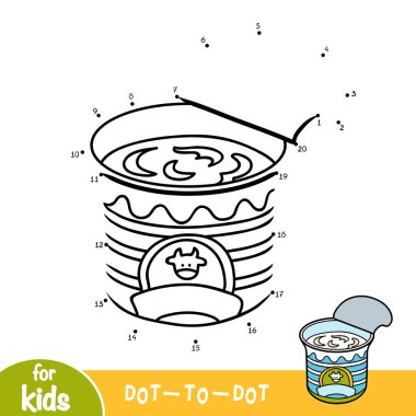 Sayı oyunu, çocuklar, ekşi krema için eğitim nokta-nokta oyun