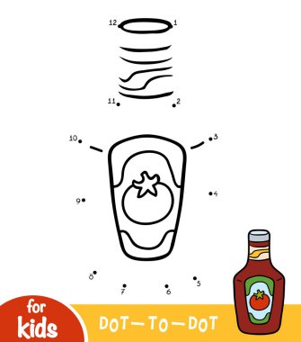 Sayı oyunu, çocuklar için eğitim nokta-nokta oyun ketçap şişesi
