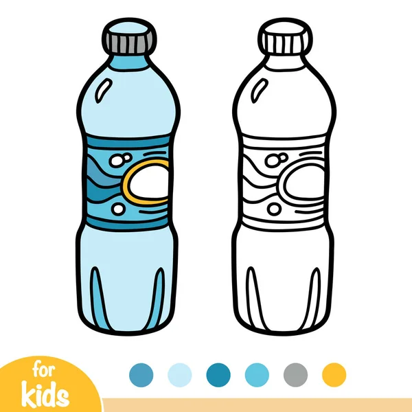 Kolorowanka Dla Dzieci Butelka Wody — Wektor stockowy
