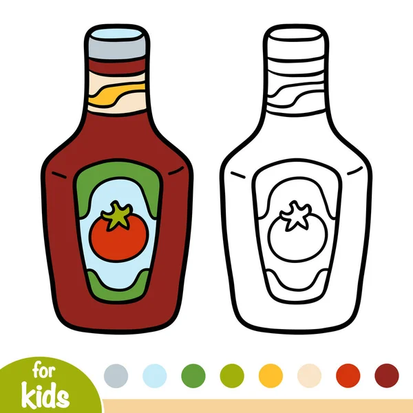 Kolorowanka Dla Dzieci Ketchup Pack — Wektor stockowy