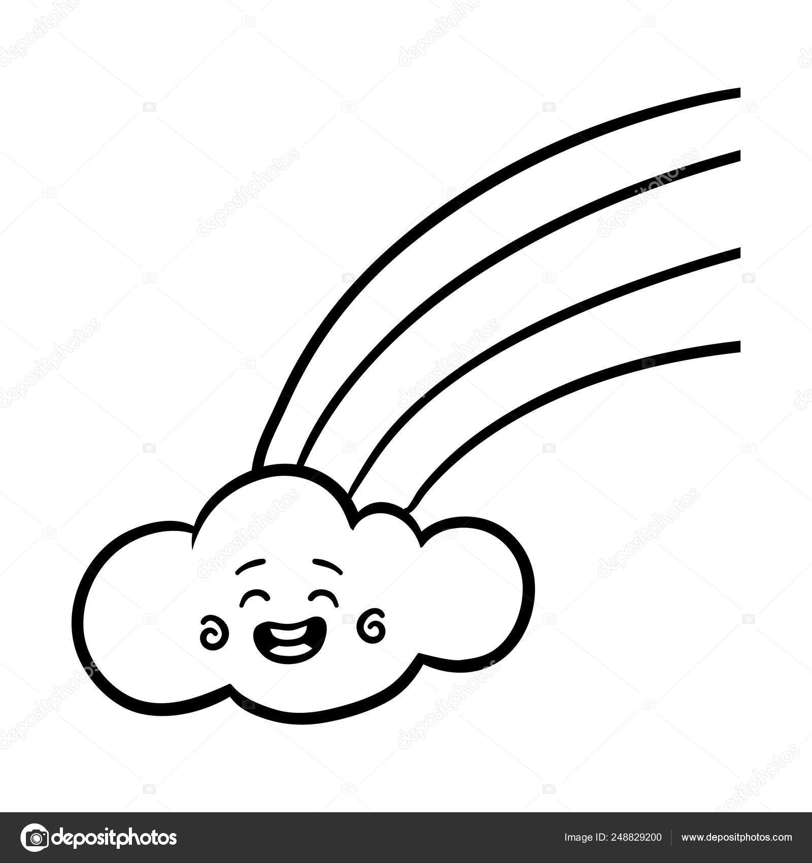 Download Coloring Book Rainbow And Cloud Vector Image By C Ksenya Savva Vector Stock 248829200