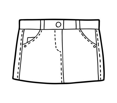 Boyama kitabı, kot etek