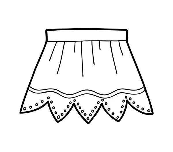 Omalovánky, sukně — Stockový vektor