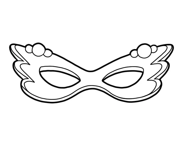 Målarbok, Carnival mask — Stock vektor