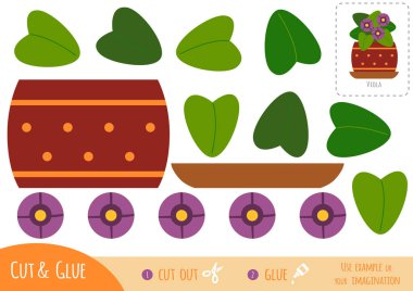 Eğitim kağıt oyun çocuklar için Viola bitki