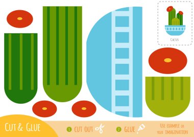 Eğitim kağıt çocuklar için kaktüs oyunu