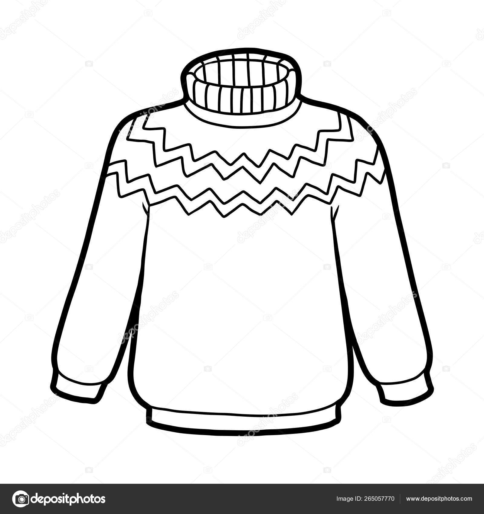 Printable Sweater Outline - Printable World Holiday