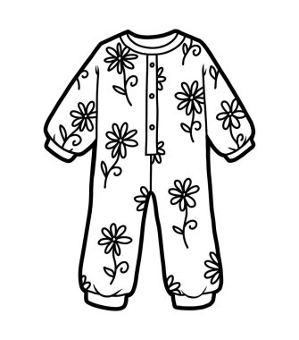 Boyama kitabı, çiçekli Sleepsuit