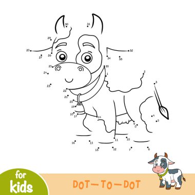 Sayılar oyunu, çocuklar için nokta oyunu nokta, İnek