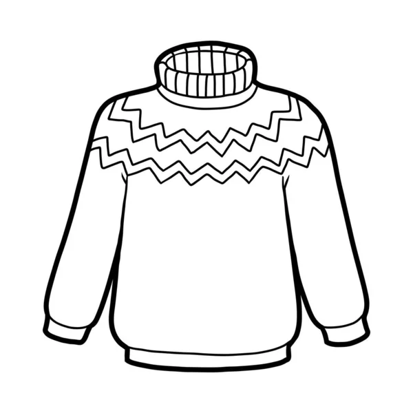 Kolorowanka, sweter — Wektor stockowy