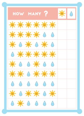 Sayma oyunu, çocuklar için eğitici oyun. Kaç Wat say