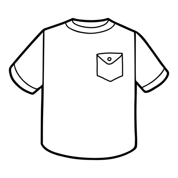 Kolorowanka, T-shirt z kieszonką — Wektor stockowy