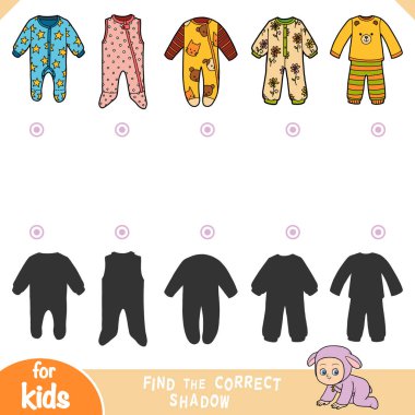 Doğru gölge yi bulun, çocuklar için eğitim oyunu, Çocuk pijama seti