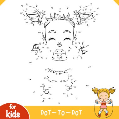 Sayılar oyunu, çocuklar için eğitim oyunu, Kız ip atlama