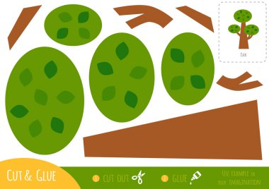 Eğitim kağıt meşe, çocuklar için oyun