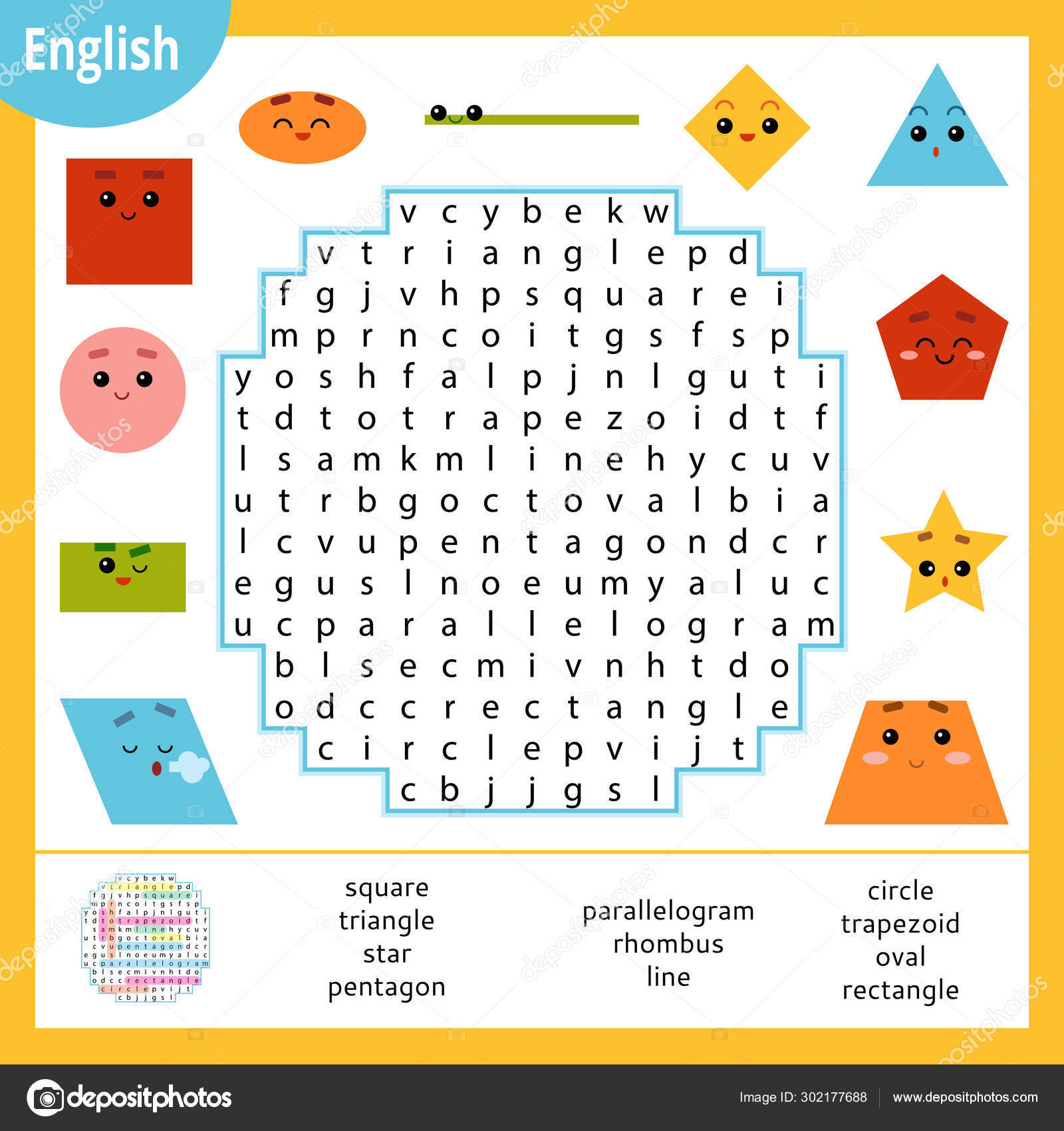 Jogo de quebra-cabeça de palavras planilha de pesquisa de palavras jogo de  educação para crianças aprender o alfabeto inglês