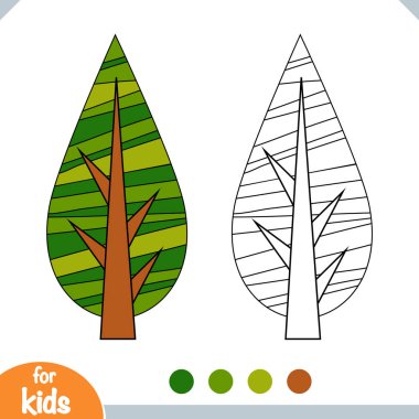 Boyama kitabı. Karikatür koleksiyonu, Ağaç