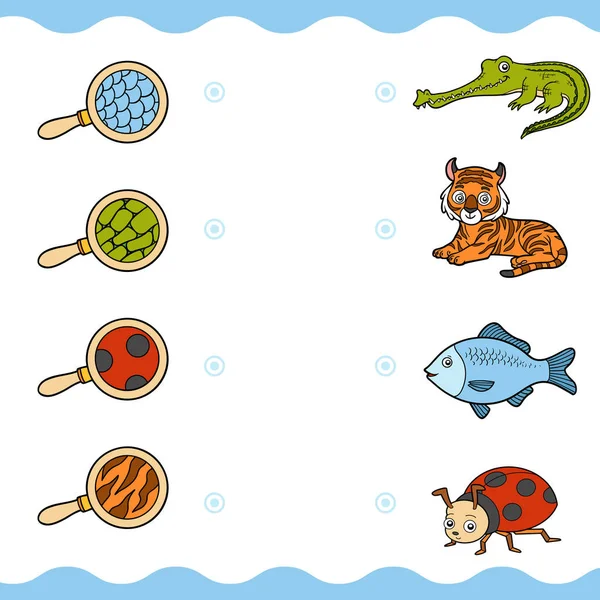 Matching game, education game for children. Find the right parts — ストックベクタ