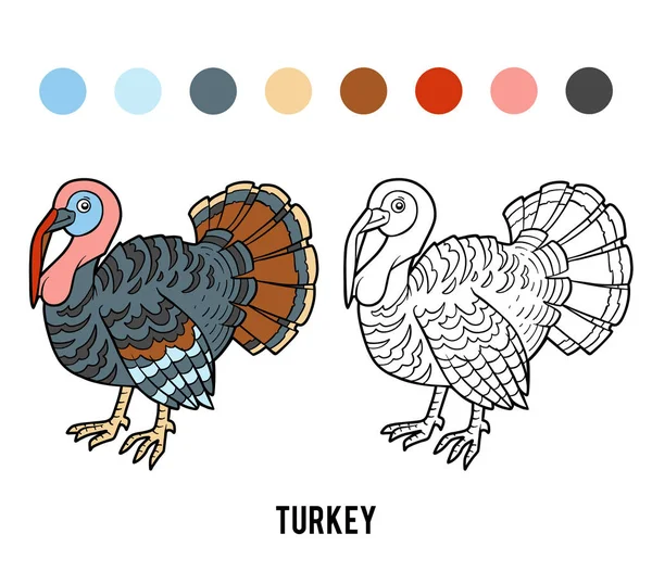 Libro da colorare, Turchia — Vettoriale Stock