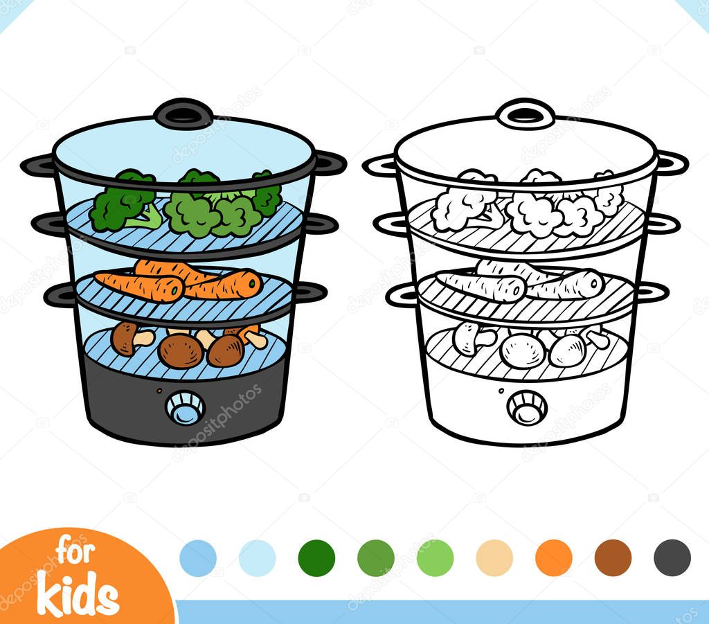 Coloring book. Electric Food Steamer