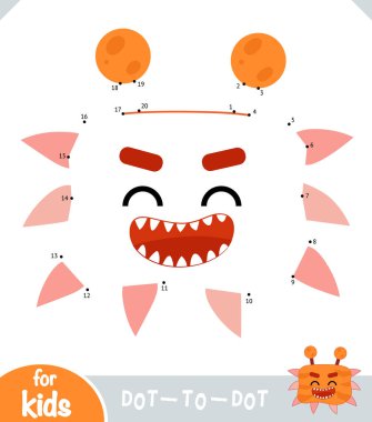 Sayılar oyunu, çocuklar için eğitim nokta oyunu, şirin bakteri ve virüs karakteri