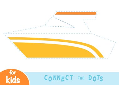 Noktaları birleştir, çocuklar için eğitim oyunu, çizgi film sürat teknesi