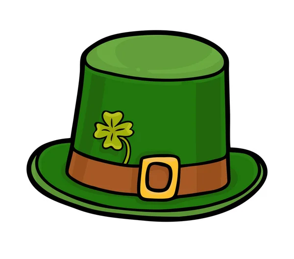 Cartoon Vector Illustration Children Leprechaun Hat — Stock Vector