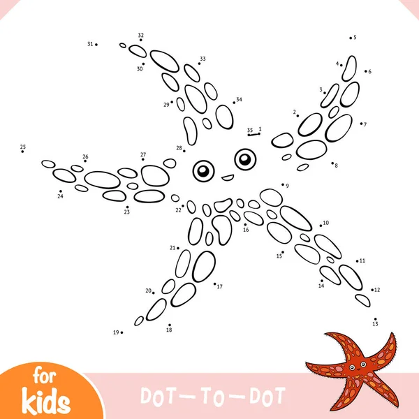 Rakamlar oyun, çocuklar için eğitim nokta oyunu, denizyıldızı