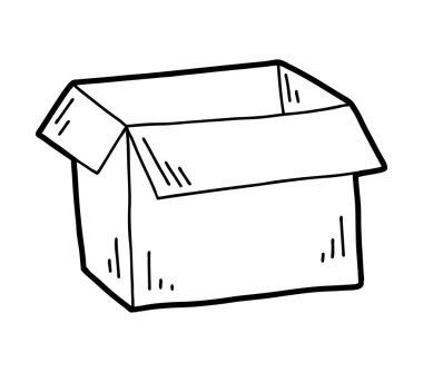 Çocuklar için boyama kitabı, karton kutuyu aç