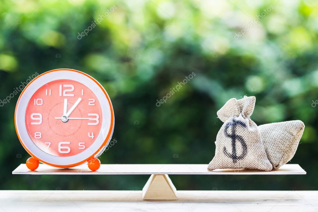 Money and Time balance, Change money into cash or reverse concep