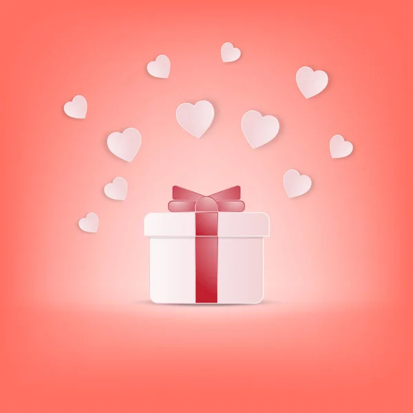 Creative Happy Valentine Day Postcard Vector Illustration Sale Offer Web — Stock Vector