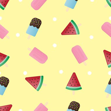 Pembe çilek, mavi hawaii ch ile dikişsiz arka plan tatlı