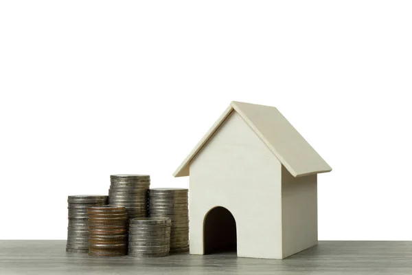 貯蓄お金、住宅ローン、住宅ローン、フットのための不動産投資 — ストック写真