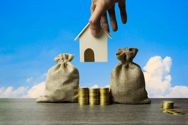 Saving money, home loan, mortgage, a property investment for fut