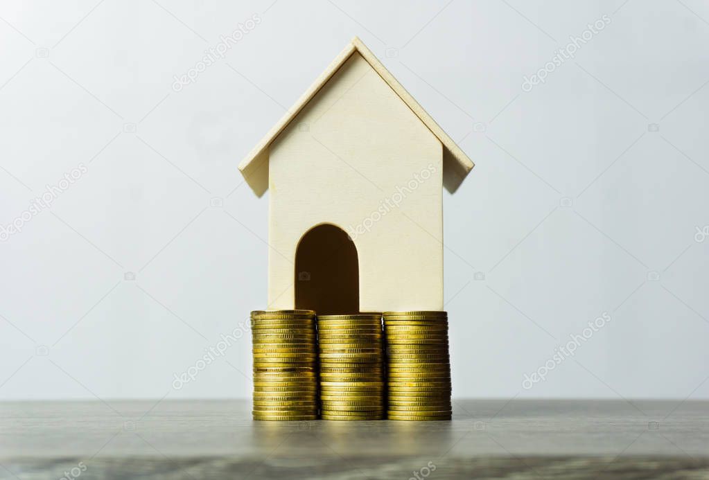 Property investment concept. Savings money for buy new house. Ho