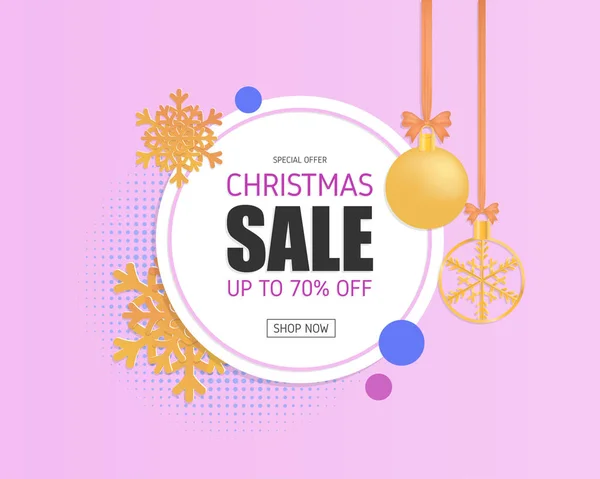 Christmas sale promotion banner background with modern color dec