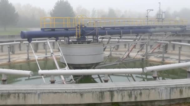 Waste Water Treatment Plant Settling Tank — Stok Video