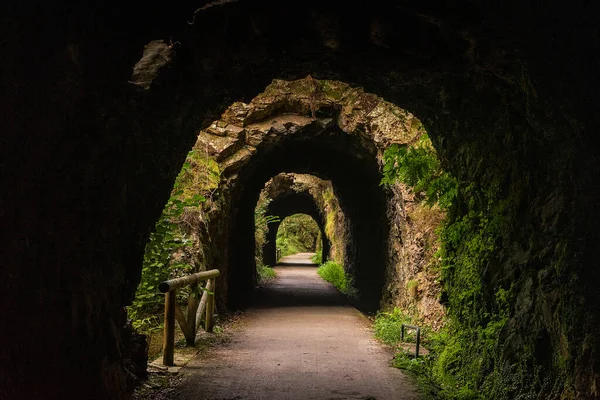 Tunnel Way Nature Asturias Spain — Stock Photo, Image