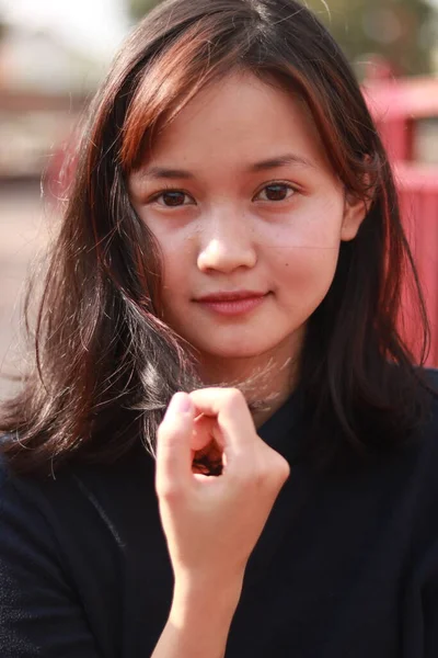 Portrait Beautiful Young Woman — Stock Photo, Image