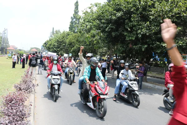 Septiembre 2019 Gejayan Indonesia Manifestación Paz Gejayan Calling Indonesio Gejayan — Foto de Stock