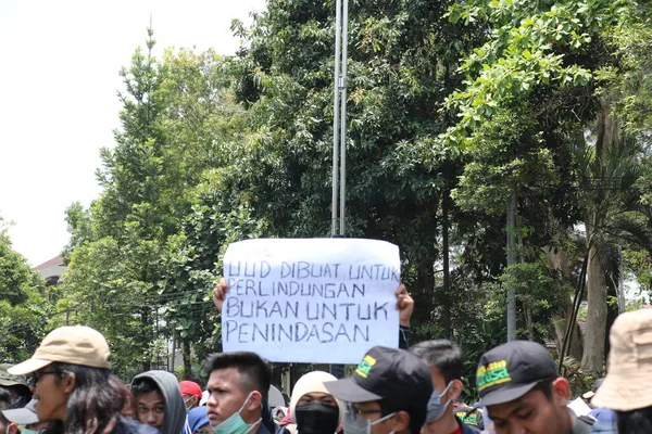 Septiembre 2019 Gejayan Indonesia Manifestación Paz Gejayan Calling Indonesio Gejayan — Foto de Stock