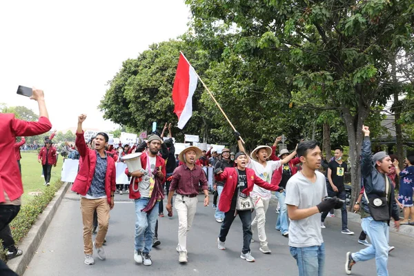 Septiembre 2019 Gejayan Indonesia Manifestación Paz Gejayan Calling Indonesio Gejayan —  Fotos de Stock