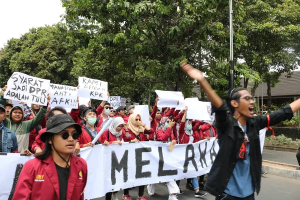 Settembre 2019 Gejayan Indonesia Manifestazione Pace Gejayan Calling Indonesiano Gejayan — Foto Stock