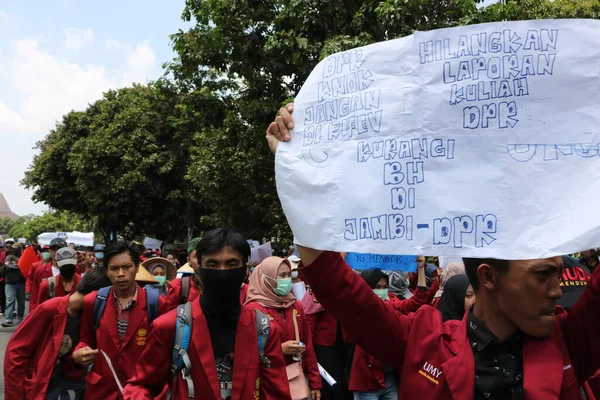 Сентября 2019 Года Геджаян Индонезия Мирной Демонстрации Призыву Геджаян Индонезийский — стоковое фото