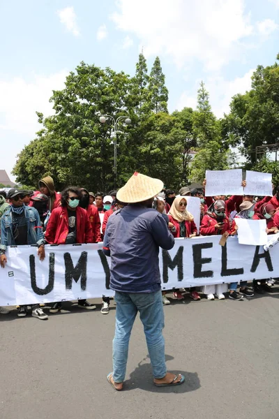 Septiembre 2019 Gejayan Indonesia Manifestación Paz Gejayan Calling Indonesio Gejayan —  Fotos de Stock