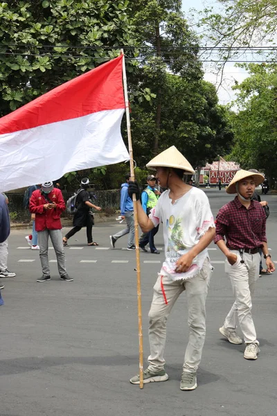 Septiembre 2019 Gejayan Indonesia Manifestación Paz Gejayan Calling Indonesio Gejayan —  Fotos de Stock