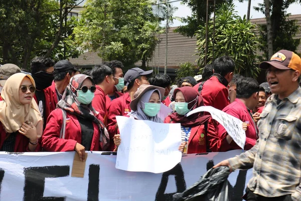 2019 Szeptember Gejayan Indonézia Gejayan Calling Indonéz Gejayan Memanggil Béketüntetésen — Stock Fotó
