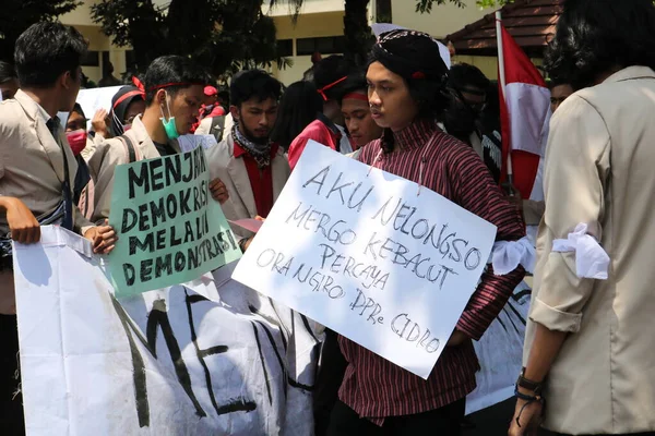 Сентября 2019 Года Геджаян Индонезия Мирной Демонстрации Призыву Геджаян Индонезийский — стоковое фото