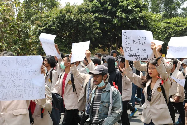 Settembre 2019 Gejayan Indonesia Manifestazione Pace Gejayan Calling Indonesiano Gejayan — Foto Stock